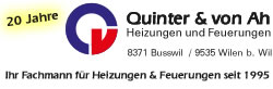 Quinter & von Ah
Heizungen + Feuerungen
9535 Wilen b. Wil
Heizungsservice
Brennerservice
Stoerungsdienst
Heizungssanierungen
